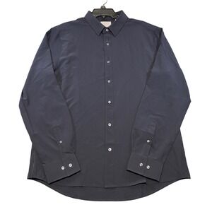 7Diamonds Liberty 4-Way Stretch Woven Shirt Navy Blue Mens Large